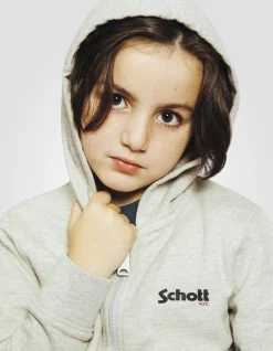 Sweatshirt zippé gris chiné enfant - GRIS CHINÉ