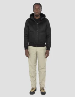 Sweatshirt zippé noir à capuche - NOIR