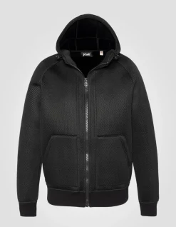 Sweatshirt zippé noir à capuche - NOIR