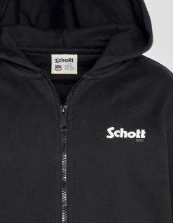 Sweatshirt zippé noir enfant - NOIR