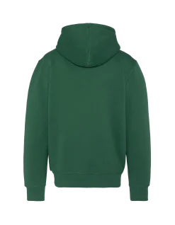 Sweatshirt zippé vert à capuche en molleton épais - VERT