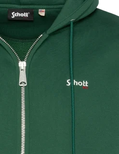 Sweatshirt zippé vert à capuche en molleton épais, grande taille - VERT