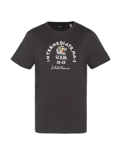 T-shirt anthracite imprimé U.S.N. - ANTHRACITE