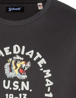 T-shirt anthracite imprimé U.S.N. - ANTHRACITE