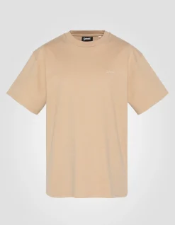 T-shirt beige à manches courtes - BEIGE