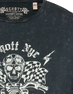 T-shirt biker bleu marine - MARINE