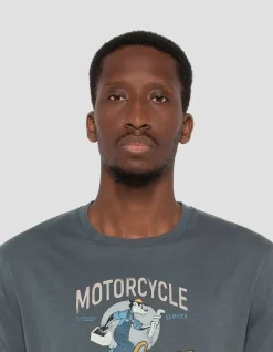 T-shirt biker cartoon anthracite - ANTHRACITE