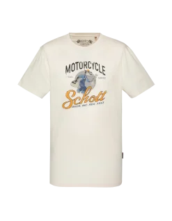 T-shirt biker cartoon blanc - BLANC CASSÉ