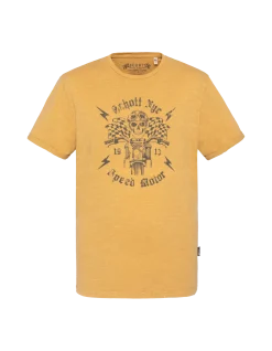 T-shirt biker jaune - JAUNE