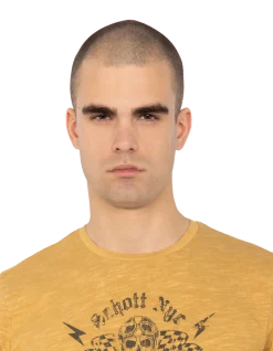 T-shirt biker jaune - JAUNE