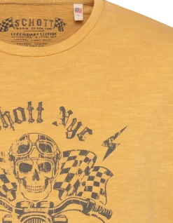 T-shirt biker jaune - JAUNE