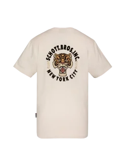 T-shirt blanc avec mascotte tigre - BLANC CASSÉ