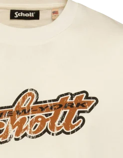 T-shirt blanc effet vintage - BLANC CASSÉ
