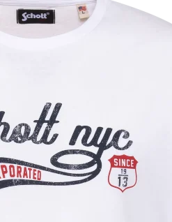 T-shirt blanc imprimé Schott NYC® vintage - BLANC