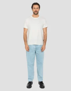 T-shirt blanc maille effet gaufré - BLANC