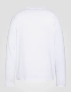 T-shirt blanc à manches longues - BLANC