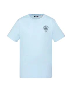 T-shirt bleu ciel imprimé Custom Biker - BLEU CIEL