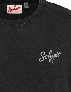 T-shirt city district noir délavé - NOIR DÉLAVÉ