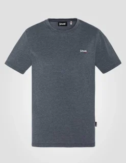 T-shirt col rond bleu marine effet délavé - MARINE