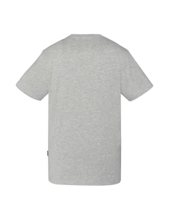T-shirt col rond gris chiné - GRIS CHINÉ