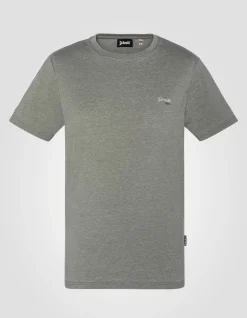 T-shirt col rond kaki effet délavé - KAKI