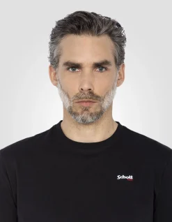 T-shirt col rond noir - NOIR