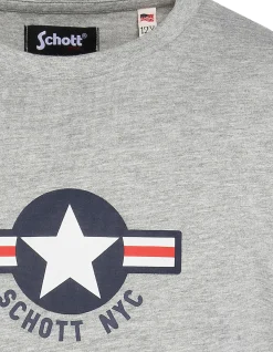 T-shirt gris chiné imprimé enfant - GRIS CHINÉ