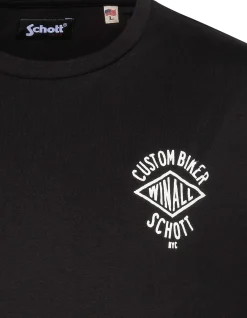 T-shirt noir imprimé Custom Biker - NOIR