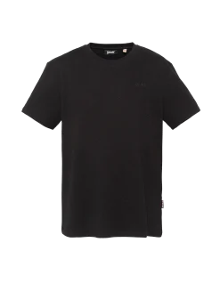 T-shirt noir maille effet gaufré - NOIR