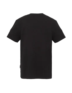 T-shirt noir maille effet gaufré - NOIR