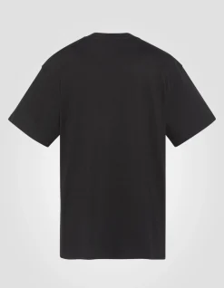 T-shirt noir à manches courtes - NOIR