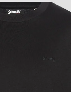 T-shirt noir à manches courtes - NOIR