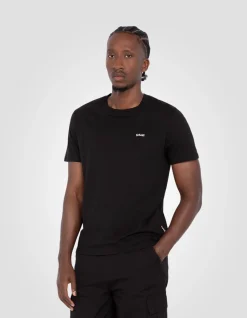 T-shirt noir à manches courtes - NOIR