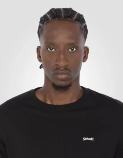 T-shirt noir à manches courtes - NOIR