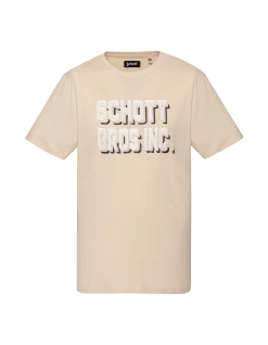 T-shirt sable imprimé Schott Bros Inc. - SABLE