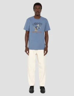 T-shirt university cartoon bleu acier - BLEU ACIER