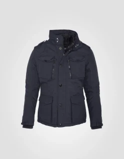Veste army bleu marine multipoches, plastron amovible - MARINE