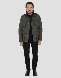 Veste army kaki multipoches, plastron amovible - KAKI