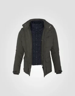 Veste army kaki multipoches, plastron amovible - KAKI