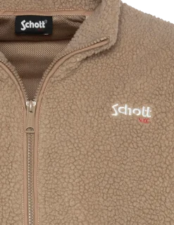 Veste sherpa zippée beige - BEIGE