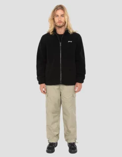 Veste sherpa zippée noire - NOIR