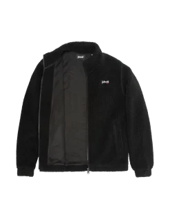 Veste sherpa zippée noire - NOIR