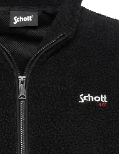 Veste sherpa zippée noire - NOIR