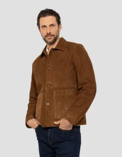 Veste western rouille, chèvre velours - ROUILLE
