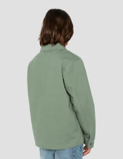 Veste worker canvas verte - VERT FUMÉ